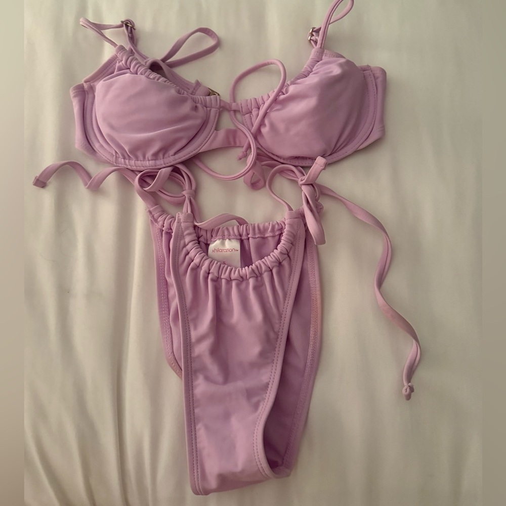 Lilac women’s bikini- Soft Ruched Design